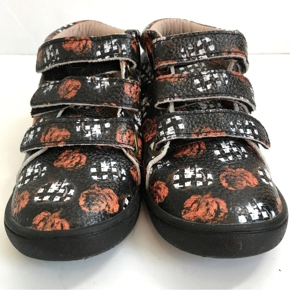 Fresh Feet Toddler Little Boy's Graffiti Graphic All Leather Ankle Boots Shoes